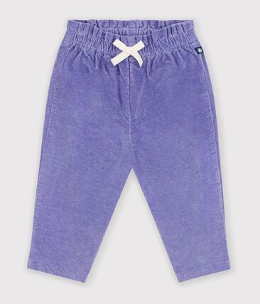 Pantalon bébé en velours uni
