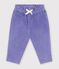 Pantalon b&eacute;b&eacute; en velours uni violet