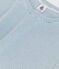 Tee-shirt L'ICONIQUE col rond en coton bio Femme bleu ROVER/blanc MARSHMALLOW