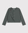 Cardigan à pressions en tubique femme vert THUYA