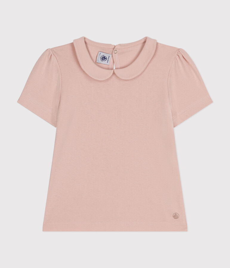Tee-shirt manches courtes enfant fille rose SALINE