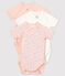Lot de 3 bodies croisés  manches courtes bébé en coton biologique variante 1