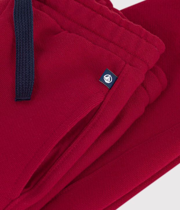 Pantalon de jogging enfant en coton rouge
