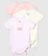 Lot de 3 bodies bébé en coton biologique