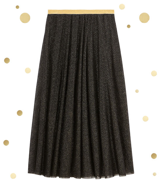 Jupe femme en tulle noir NOIR/jaune DORE