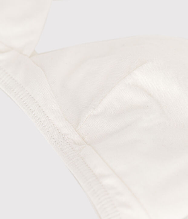 Soutien-gorge en coton et &eacute;lasthanne femme blanc