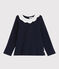 Blouse manches longues bébé fille bleu SMOKING