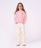 Sweatshirt enfant en coton uni rose clair