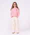 Sweatshirt enfant en coton uni rose