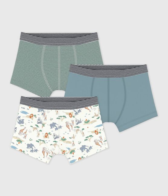 Lot de boxers enfant en coton imprimé savane variante 1
