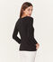 Tee-shirt manches 3/4 femme noir NOIR
