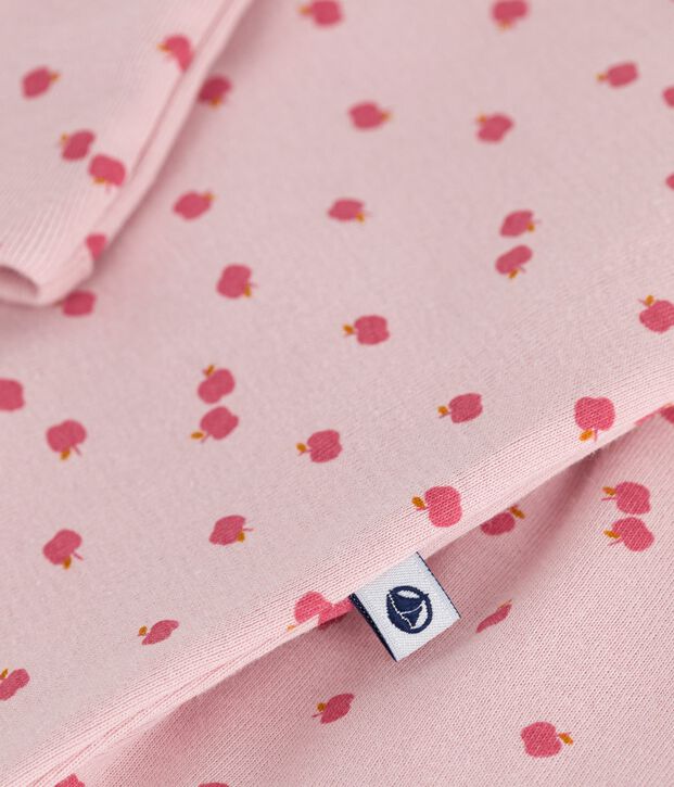 Combisac b&eacute;b&eacute; en coton &agrave; col imprim&eacute; rose/multicouleur