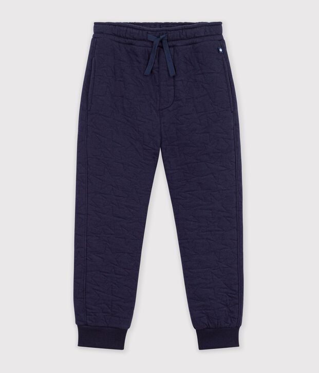 Pantalon de jogging enfant en coton bleu marine