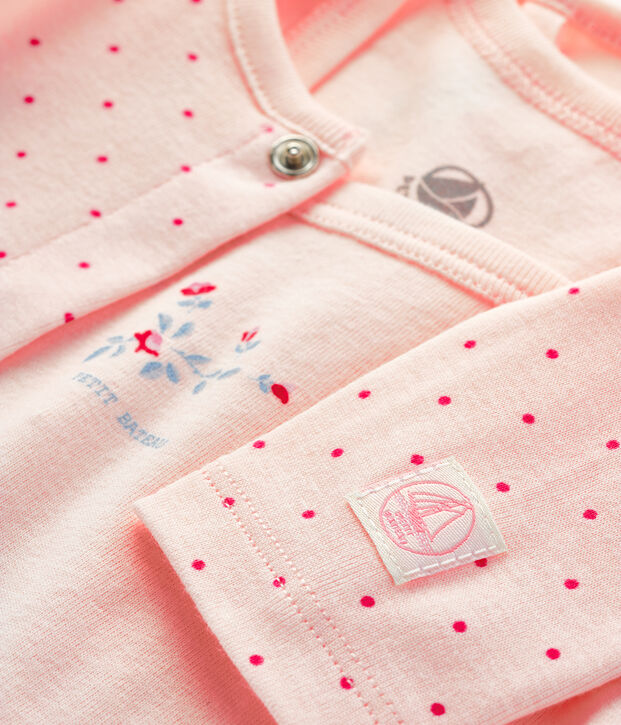 Ensemble b&eacute;b&eacute; 2 pi&egrave;ces en c&ocirc;te rose/rose