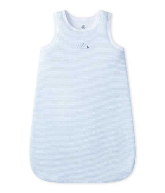 Gigoteuse naissance bébé garçon rayée milleraies bleu FRAICHEUR/blanc ECUME