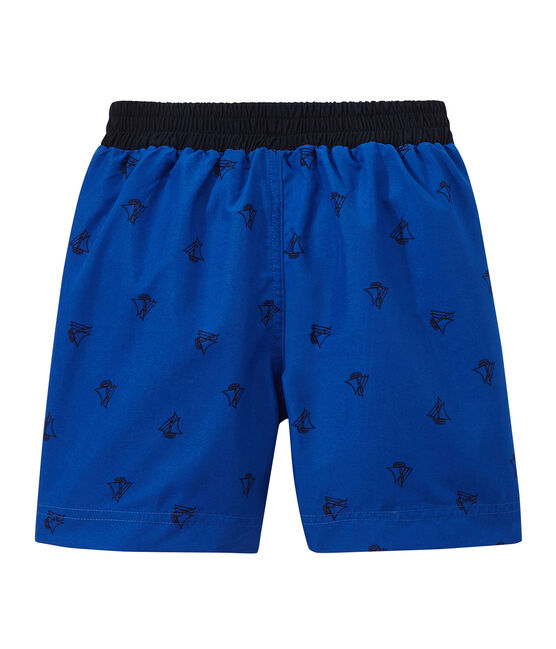 Short de bain garçon imprimé bleu PERSE/bleu SMOKING