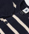 Cardigan bébé en tricot de coton rayé bleu SMOKING/ AVALANCHE