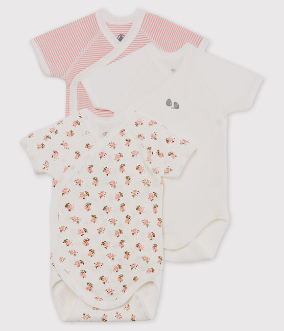Trio de bodies naissance manches courtes bébé variante 2
