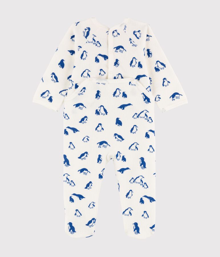 Dors-bien b&eacute;b&eacute; bouclette &eacute;ponge gratt&eacute;e extra chaude blanc/bleu