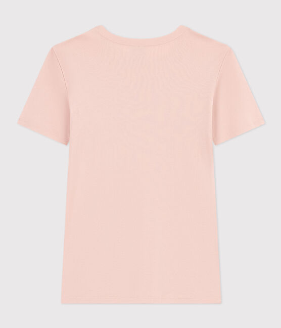Tee-shirt L'ICONIQUE col rond en coton Femme rose SALINE