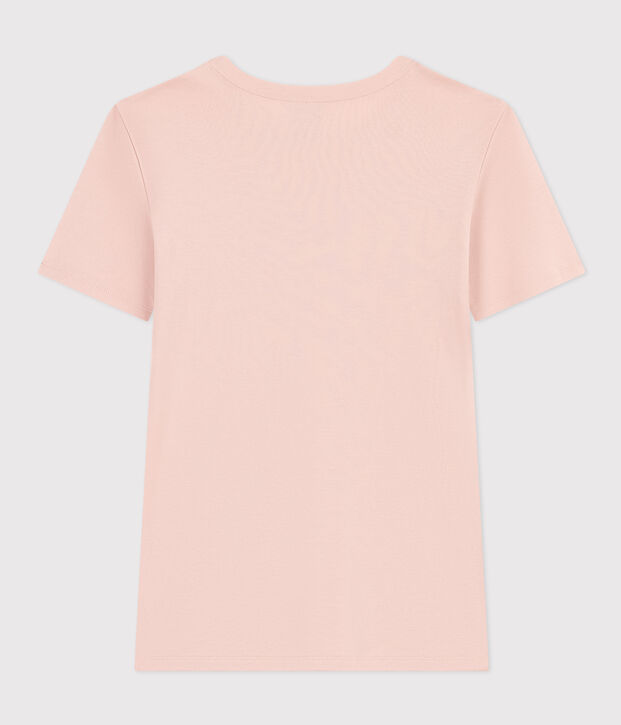 Tee-shirt L'ICONIQUE col rond en coton Femme rose