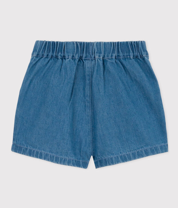 Short b&eacute;b&eacute; en denim l&eacute;ger bleu