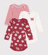 Lot de 3 bodies bébé manches longues en coton