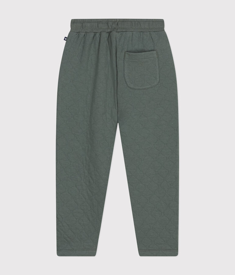 Pantalon en tubique matelass&eacute; enfant gar&ccedil;on vert THUYA