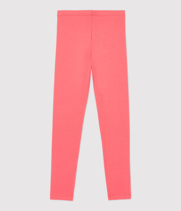 Legging en jersey &eacute;lasthanne enfant fille corail