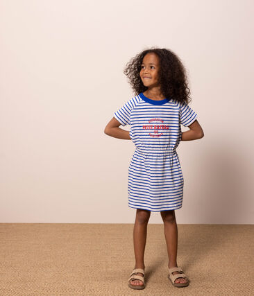 130_jour - Robe rayée en jersey flammé enfant fille