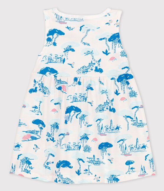 Robe imprimée sans manches en jersey bébé fille blanc MARSHMALLOW/blanc MULTICO
