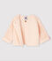 Cardigan en tricot de coton biologique bébé rose FLEUR