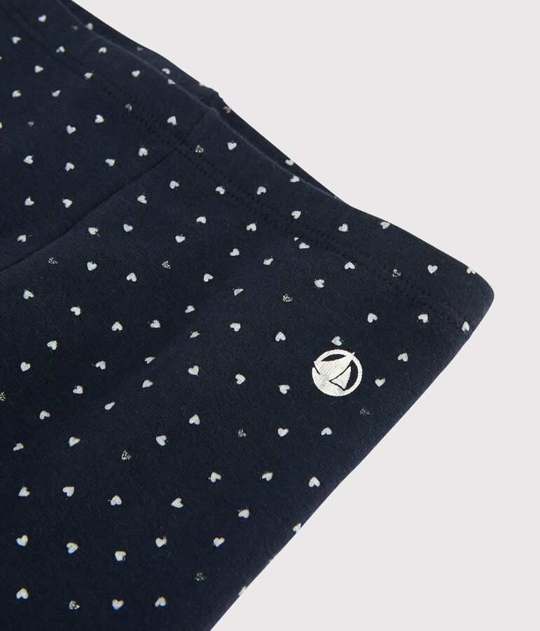 Legging en jersey enfant fille bleu SMOKING/blanc MULTICO