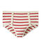 Culotte haute en côte 2x2 beige COQUILLE/rouge TERKUIT