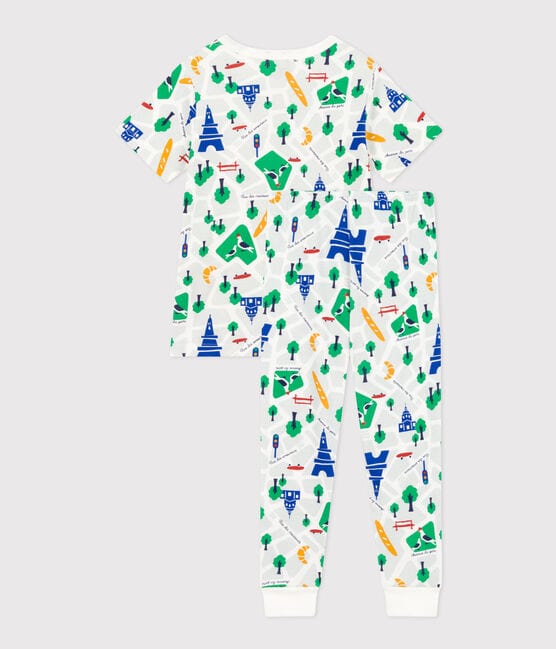 Pyjama en coton imprimé Paris enfant blanc MARSHMALLOW/blanc MULTICO