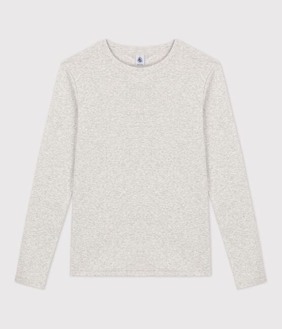 Tee-shirt L'ICONIQUE col rond en coton Femme gris BELUGA CHINE