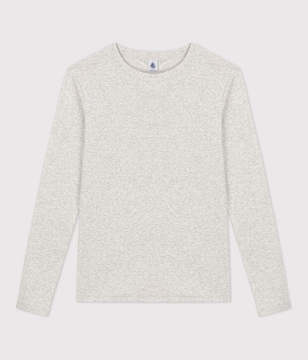 Tee-shirt L'ICONIQUE col rond en coton Femme gris chin&eacute; clair
