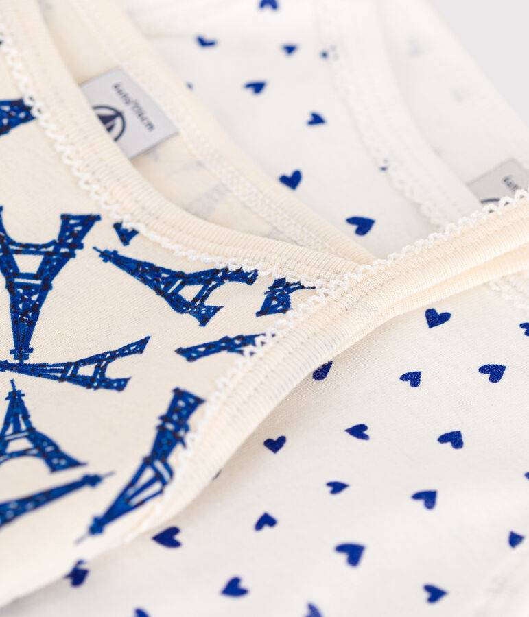 Lot de 2 d&eacute;bardeurs fines bretelles Paris en coton enfant multicouleur