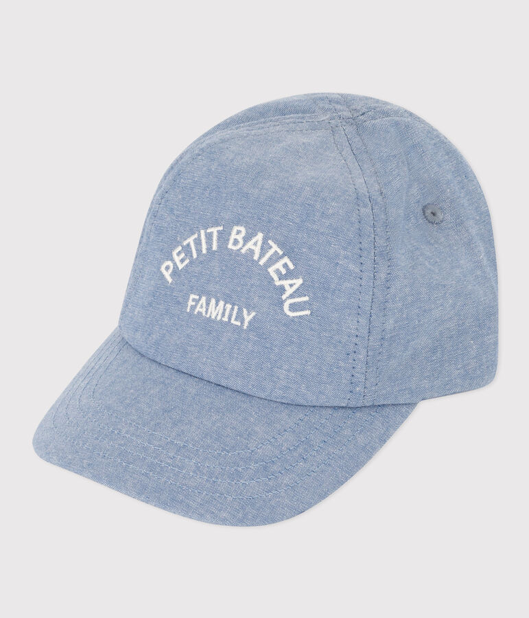 Casquette Petit Bateau Family en denim b&eacute;b&eacute; bleu DENIM CLAIR