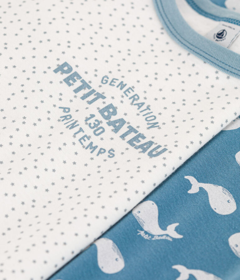 Lot de 2 pyjamas baleines en coton petit gar&ccedil;on variante 1