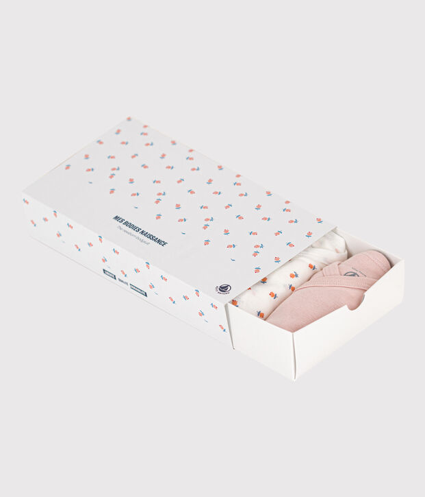 Lot de 5 bodies crois&eacute;s manches longues en coton multicouleur