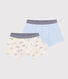 Lot de boxers enfant en coton imprimé pingouins