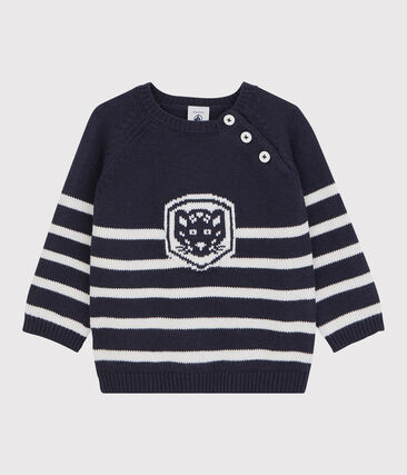 PETIT BATEAU - Pull en laine et coton bébé.