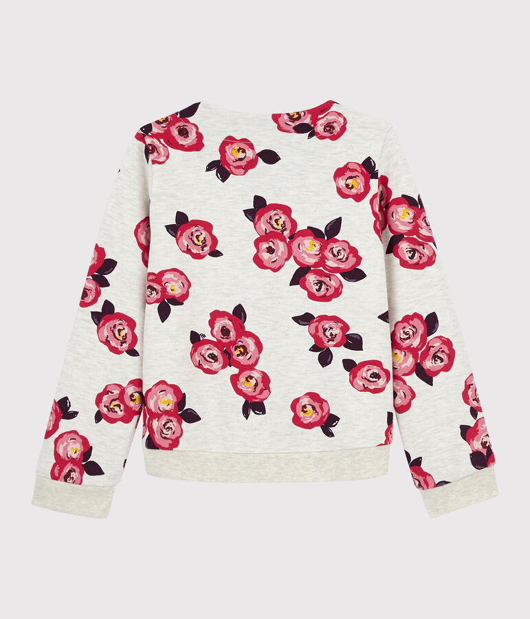 Cardigan en molleton enfant Fille beige MONTELIMAR/blanc MULTICO