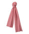 Chèche enfant rayé milleraies rouge TERKUIT/blanc MARSHMALLOW