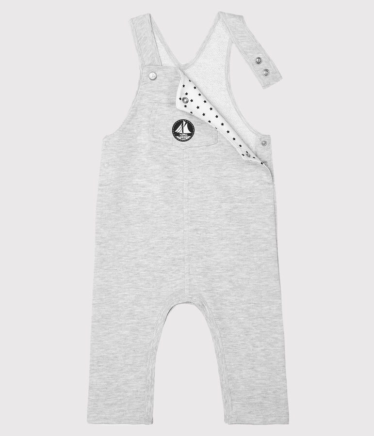 Salopette longue b&eacute;b&eacute; gar&ccedil;on unie gris BELUGA