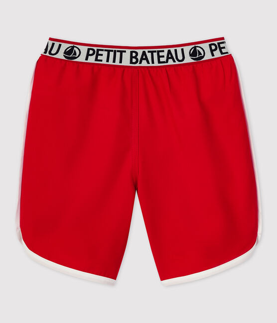 Short de bain recyclé enfant garçon rouge TERKUIT