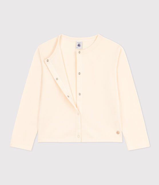 Cardigan en coton enfant fille écru AVALANCHE