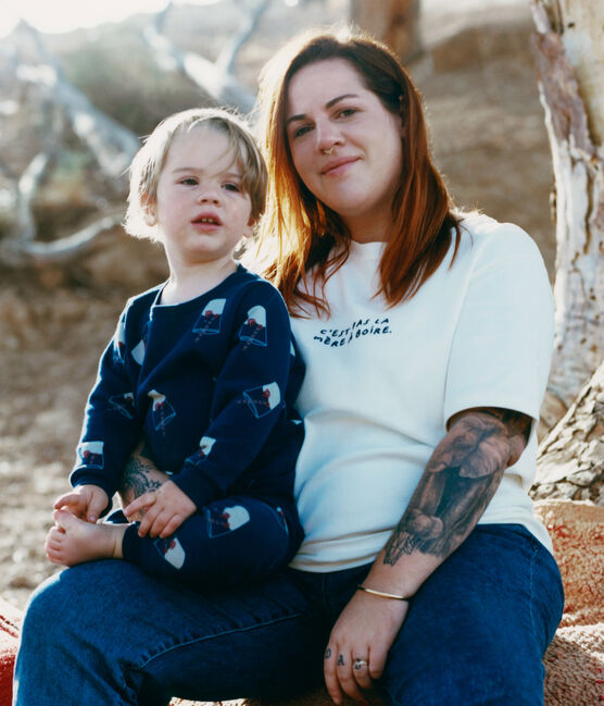 Tee-shirt Tajinebanane x Petit Bateau blanc MARSHMALLOW