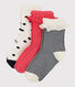 Lot de 3 paires de chaussettes enfant fille